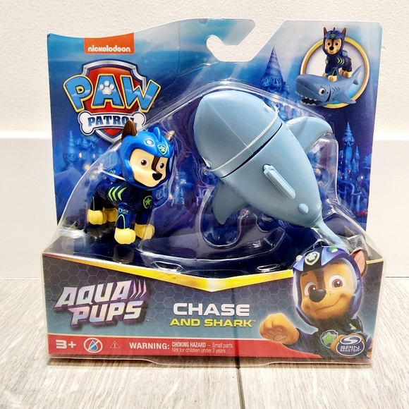 Paw Patrol Aqua Pups Chase & Shark Action Figure Set - Underwater Rescue Toy For Kids - View #3